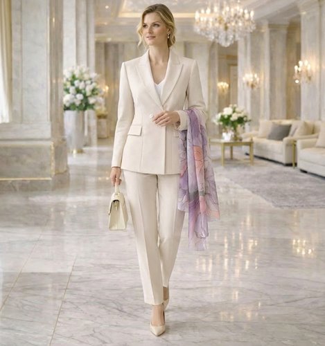 RÓŻOWY WISKOZOWY SZAL W KWIATY ZE ZŁOTYM AKCENTEM