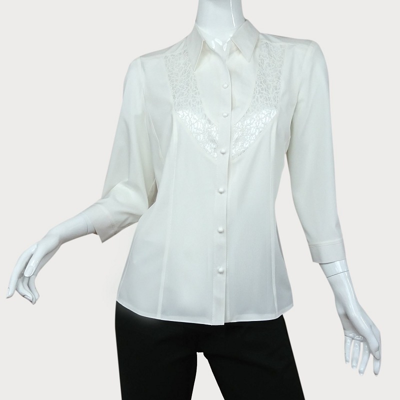 ELEGANCKA BLUZKA DAMSKA Z KORONKĄ D11-67