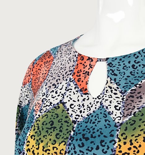 Wzorzysta bluzka plus size D11-P135