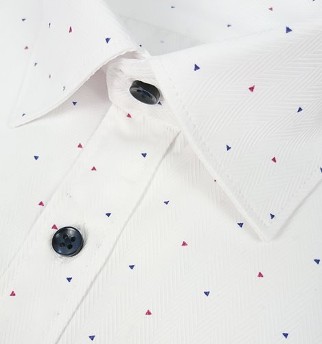 ELEGANCKA KOSZULA Z STRUKTURĄ W TRÓJKĄTY M3-170