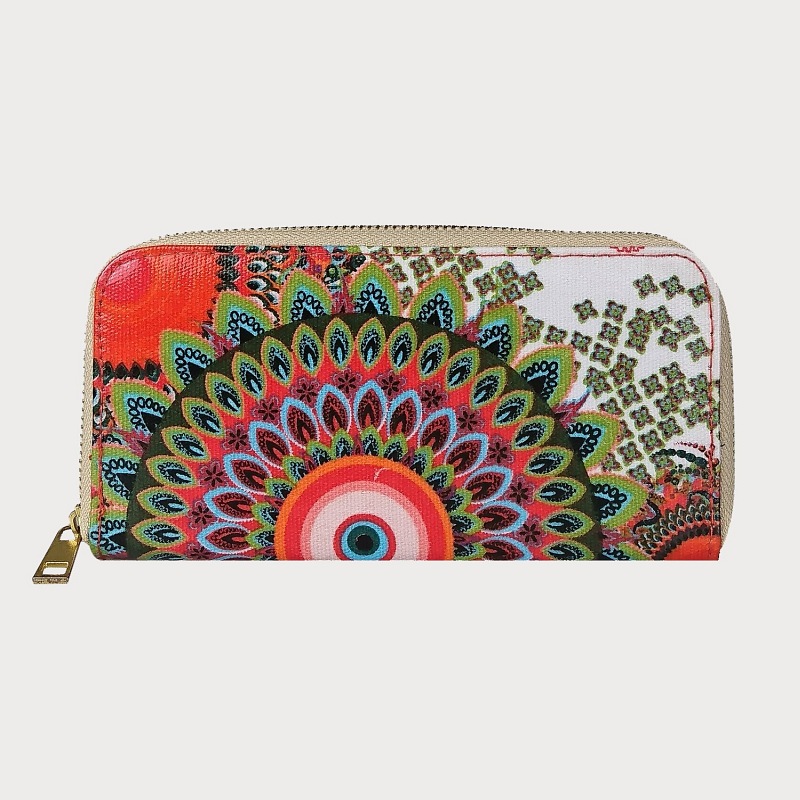 BIAŁY PORTFEL DAMSKI WZORZYSTY  D29-3