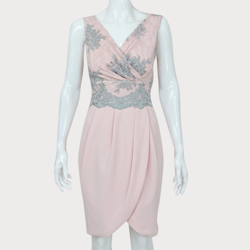 RÓŻOWA SUKIENKA Z KORONKĄ  D2-132