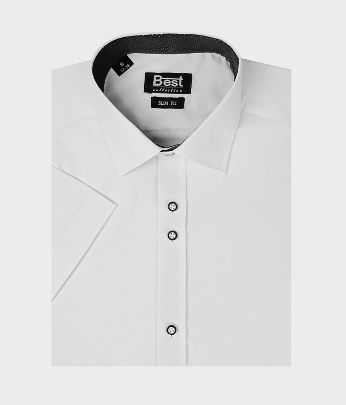 BAWEŁNIANA BIAŁA KOSZULA MĘSKA SLIM FIT M3-266