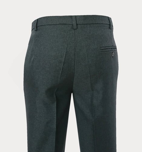 Szare melanżowe spodnie męskie w kant plus size M4-P51