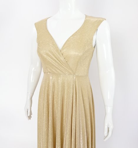 BROKATOWA MAXI SUKIENKA PLUS SIZE NA WESELE