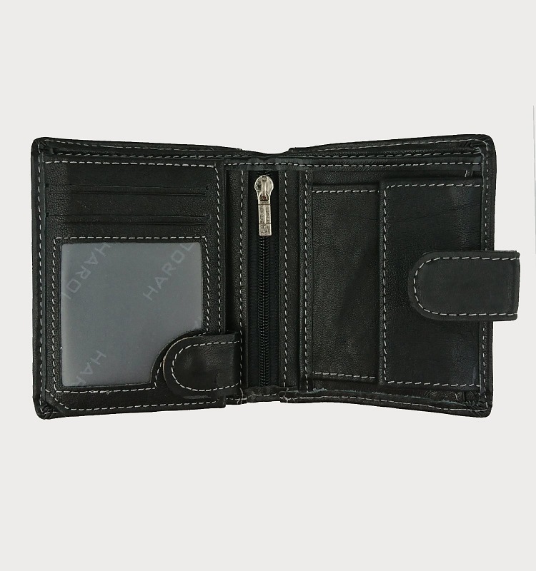 CZARNY PORTFEL MĘSKI ZE SKÓRY M29-7