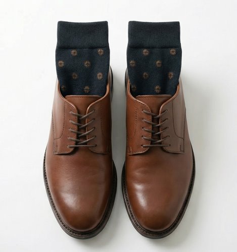 SKARPETY MĘSKIE GRANATOWE ELEGANCKIE W DROBNY WZÓR