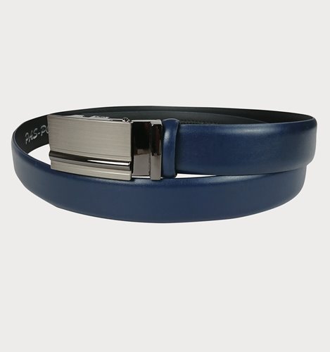 GRANATOWY PASEK ZE SKÓRY  M6-51