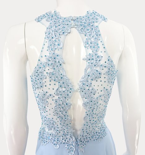 ELEGANCKA SUKIENKA Z KORONKĄ I CYRKONIAMI  D2-342