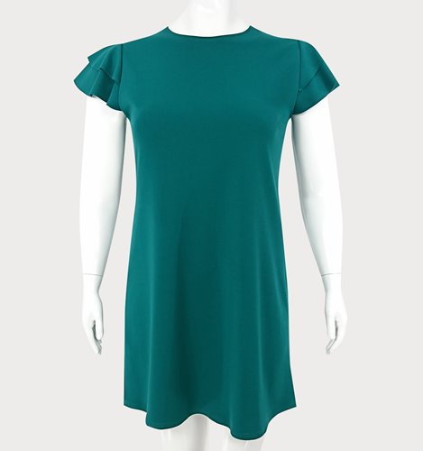 Sukienka plus size z falbanką na rękawie D2‑P304