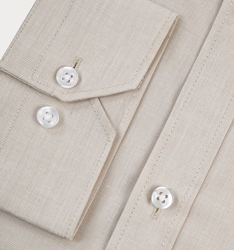 BEŻOWA KOSZULA BAWEŁNIANA REGULAR M3-167