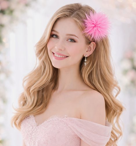 PIÓRKOWY KWIAT 2W1 - CANDY PINK