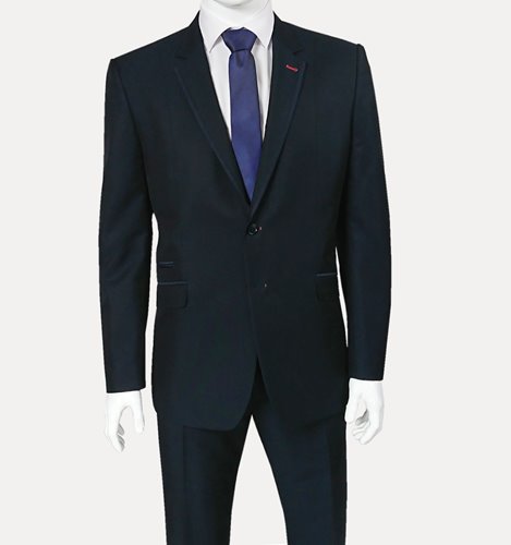 GRANATOWY GARNITUR Z LAMÓWKĄ  M1-7