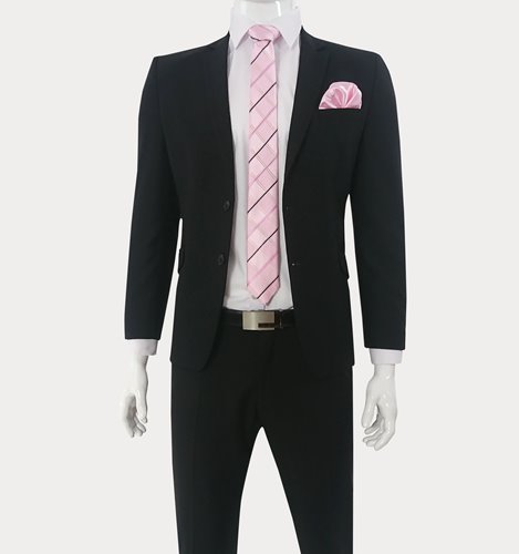 MŁODZIEŻOWY CZARNY GARNITUR  M1-40