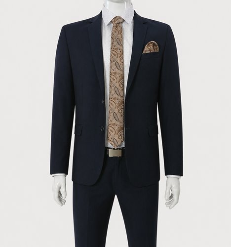 GRANATOWY GARNITUR W MIKROWZÓR