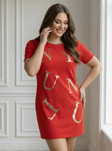 BAWEŁNIANA  SUKIENKA Z KIESZENIAMI D2-39