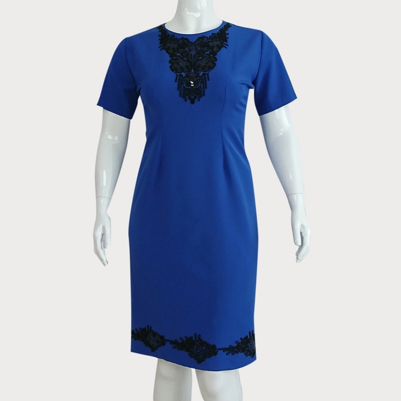 NIEBIESKA SUKIENKA  WIZYTOWA D2-63