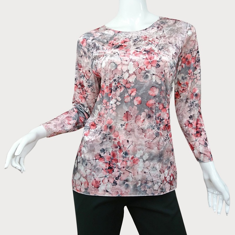 BLUZKA  Z KWIATOWYM WZOREM D11-34