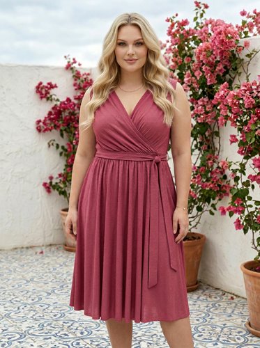 BROKATOWA SUKIENKA Z PASKIEM  D2-298