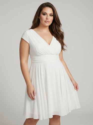 Zwiewna elegancka sukienka plus size D2‑P377