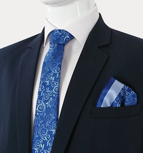 SLIMOWANY GRANATOWY GARNITUR  M1-24