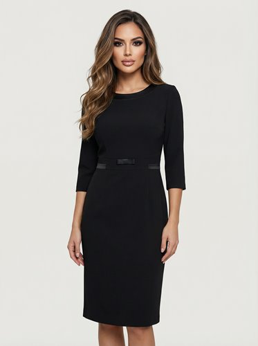 CZARNA WIZYTOWA SUKIENKA   D2-231