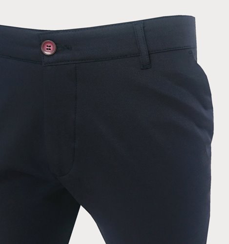 GRANATOWE GŁADKIE SPODNIE  M4-36