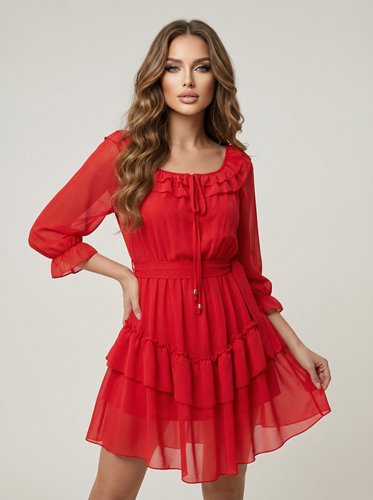 CZERWONA SUKIENKA HISZPANKA