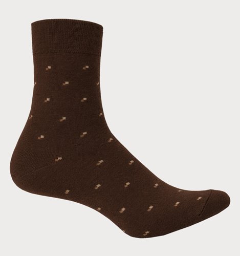 BRĄZOWE SKARPETY MĘSKIE W MIKROWZÓR