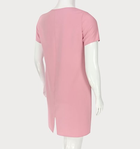Różowa sukienka plus size z łezką D2‑P308