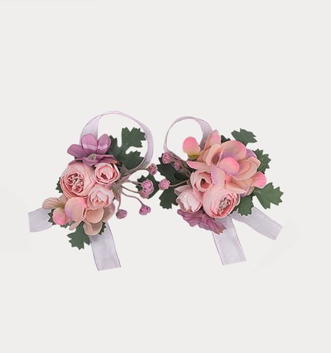 ZESTAW BUTONIERKA BRANSOLETKA KWIATY 51-10