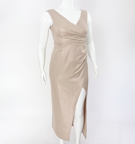 Maxi brokatowa sukienka plus size D2‑P389