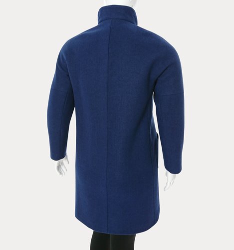 GRANATOWY PŁASZCZ Z WEŁNĄ  D19-12