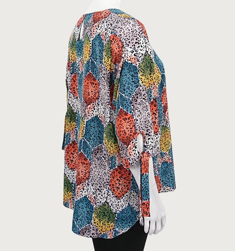 Wzorzysta bluzka plus size D11-P135