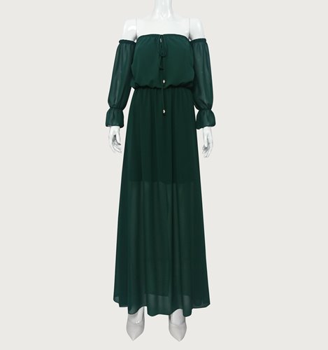 ELEGANCKA MAXI HISZPANKA Z FALBANAMI D2-289