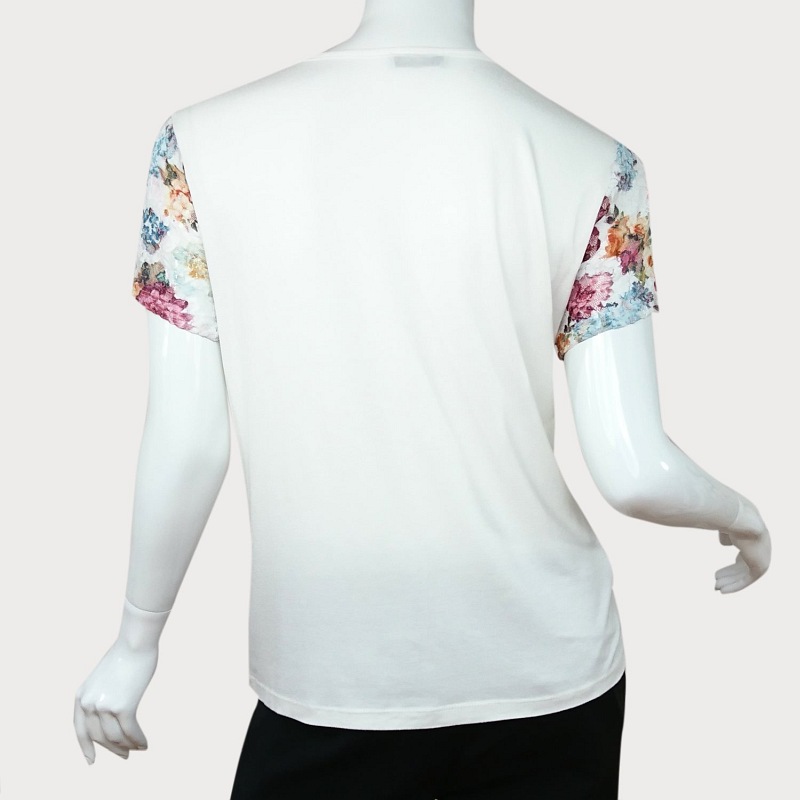 BLUZKA Z KORONKĄ  KWIATY D11-23