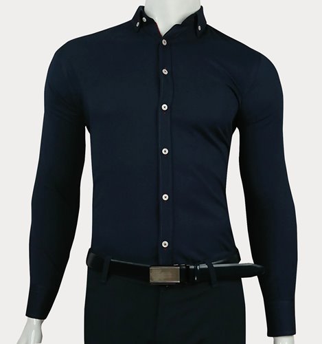 GRANATOWA KOSZULA MĘSKA   M3-17