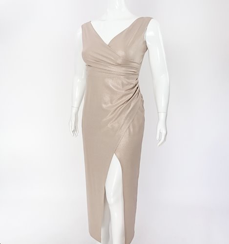 Maxi brokatowa sukienka plus size D2‑P389