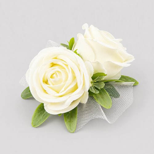 KORSARZ ŚLUBNY RÓŻE IVORY Z TIULEM