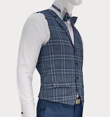 GARNITUR  NIEBIESKI W MIKROWZÓR  M1-26