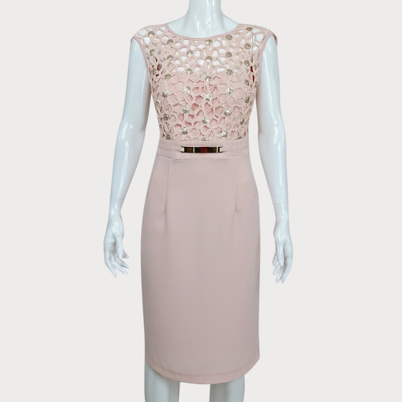 RÓŻOWA SUKIENKA WIZYTOWA