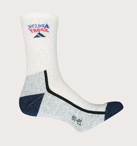 BIAŁE  SPORTOWE SKARPETY MĘSKIE  M33-19