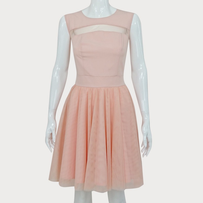 ROZKLOSZOWANA SUKIENKA Z TIULEM  D2-125