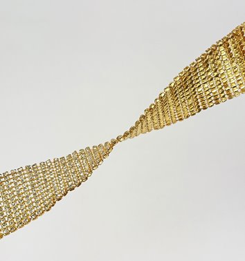 Złoty choker z cyrkoniami szeroki statement elegancki D13-136