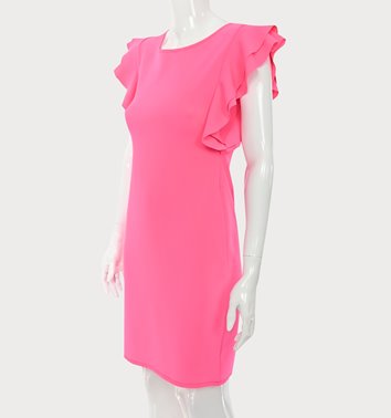 SUKIENKA  Z FALBANAMI NA RĘKAWACH  D2-321