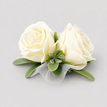 KORSARZ ŚLUBNY RÓŻE IVORY Z TIULEM