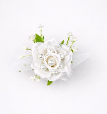 BUTONIERKA ŚLUBNA PERŁOWA ELEGANCJA