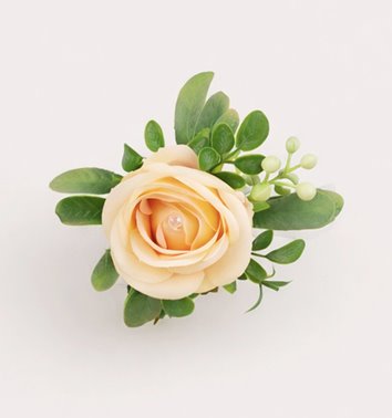 BUTONIERKA ŚLUBNA PEACH ELEGANCE