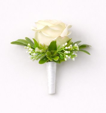 BUTONIERKA ŚLUBNA IVORY ELEGANCE