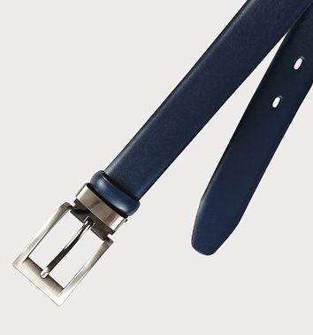 GRANATOWY PASEK ZE SKÓRY M6-54